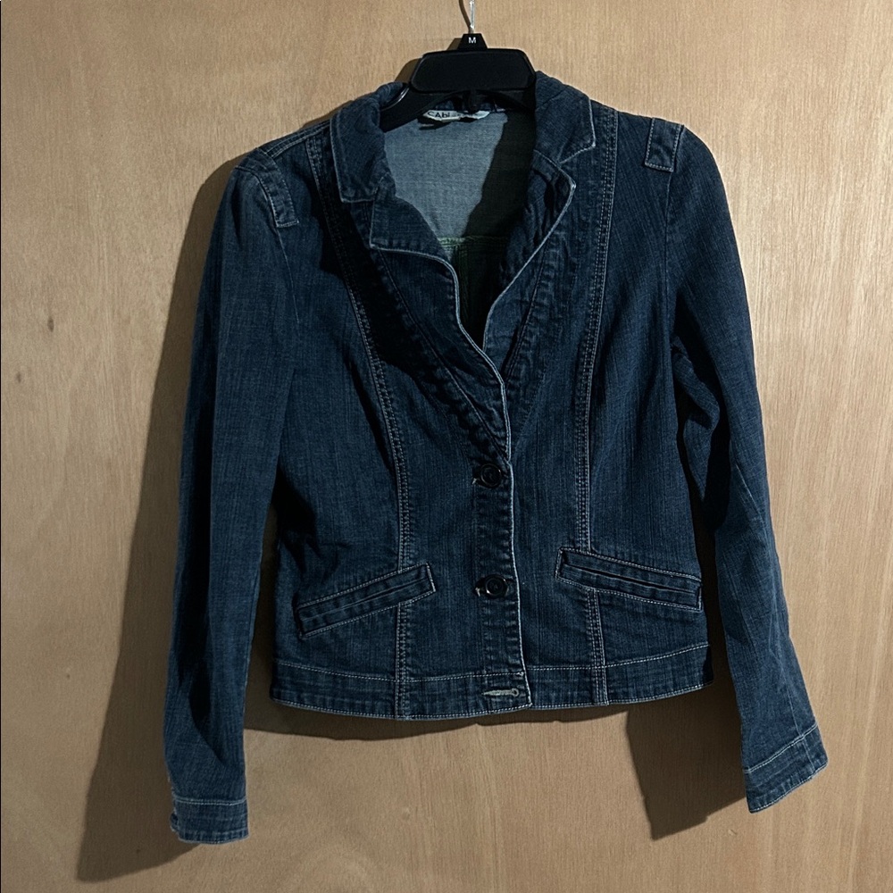 CAbi Dark Indigo Denim Blazer